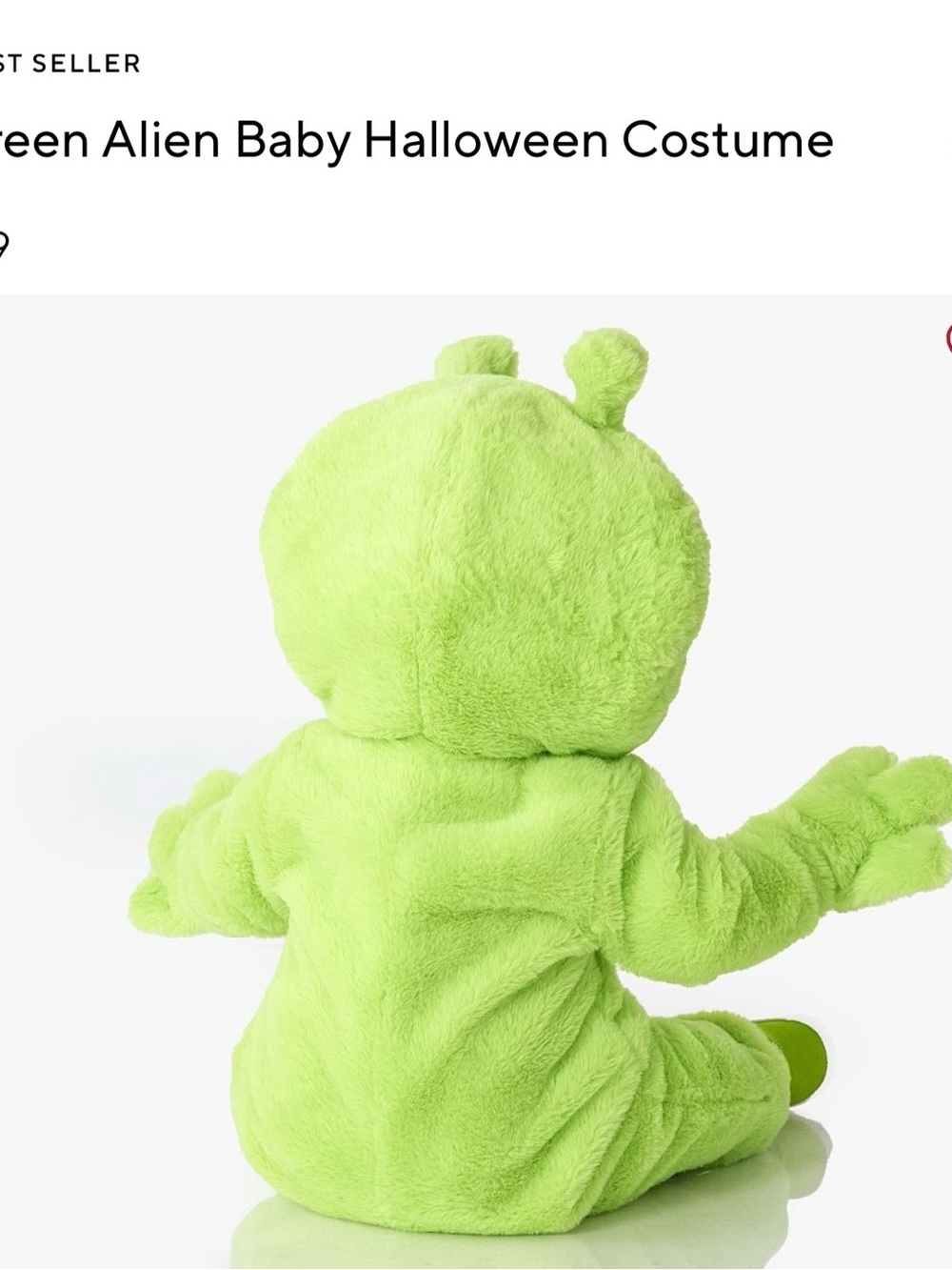 Pottery Barn Kids Green Alien Baby Halloween Costume - Picture 6 of 6